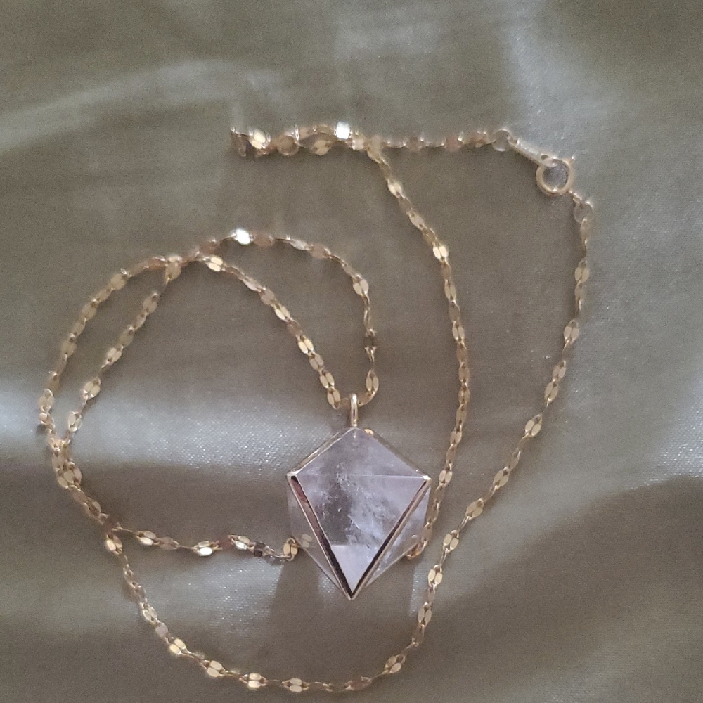 Gold and Silver Modern Necklace with Beaded Chain